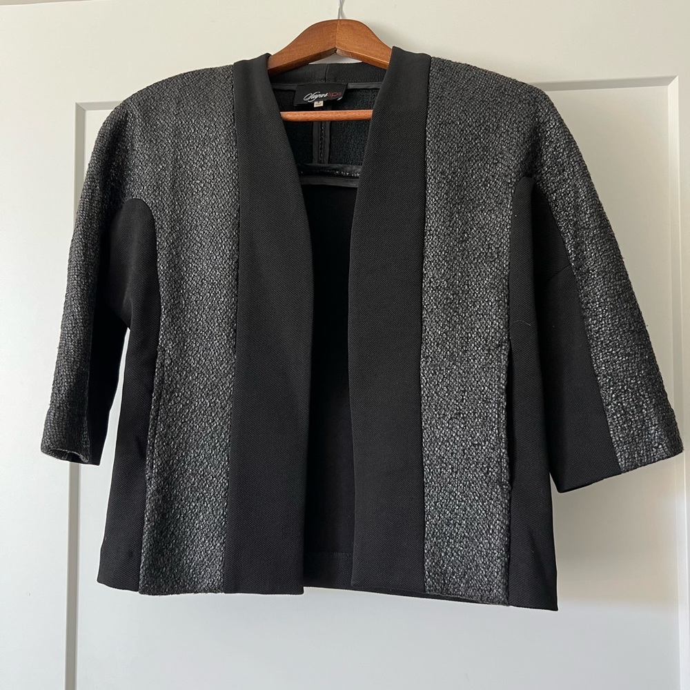 🖤Crop Mix Fabric Jacket (Size S)